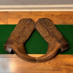 Justin cowboy boots 9179 mens size 11 brown leather